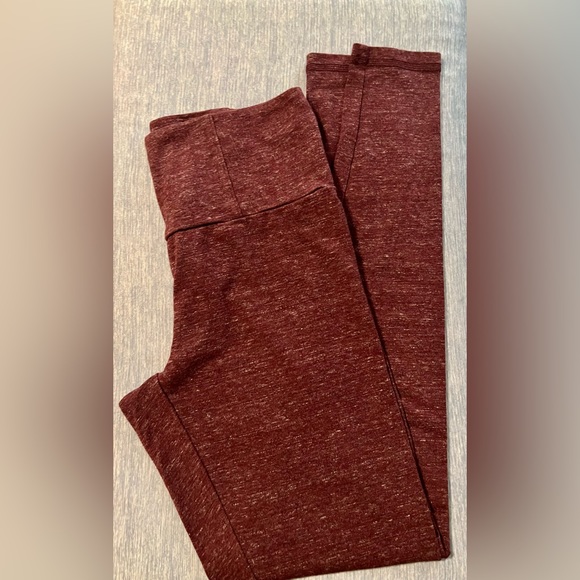 2/$25 Heather Burgundy Live Love Dream Sz Small Soft Leggings - Picture 1 of 6
